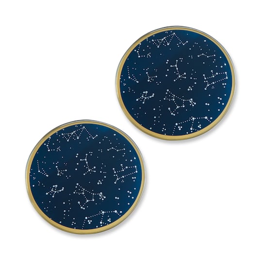 Kate Aspen&#xAE; Under the Stars Glass Coaster Sets, 4ct.